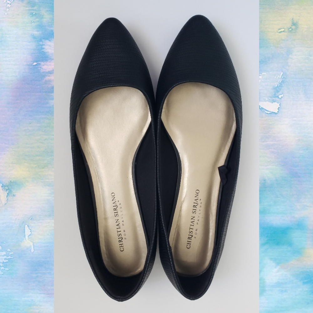 SOLD-Christian Siriano Payless Black Flats 9.5W